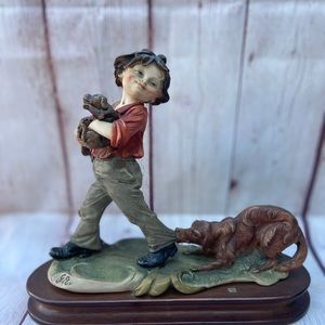 Vintage Giuseppe Armani Boy with Dog porcelain fig